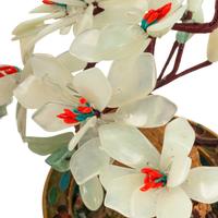 Five Pairs of Chinese Hardstone and Cloisonné Models of Trees