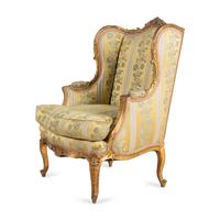 A Louis XV Style Giltwood Bergère