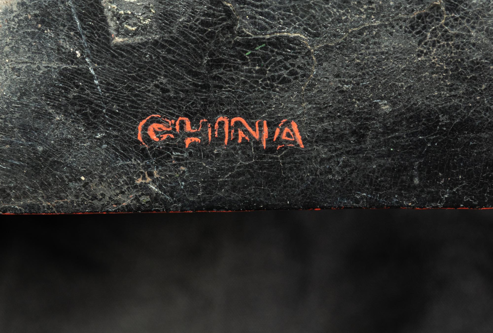 Four Chinese Carved Red Lacquer Articles