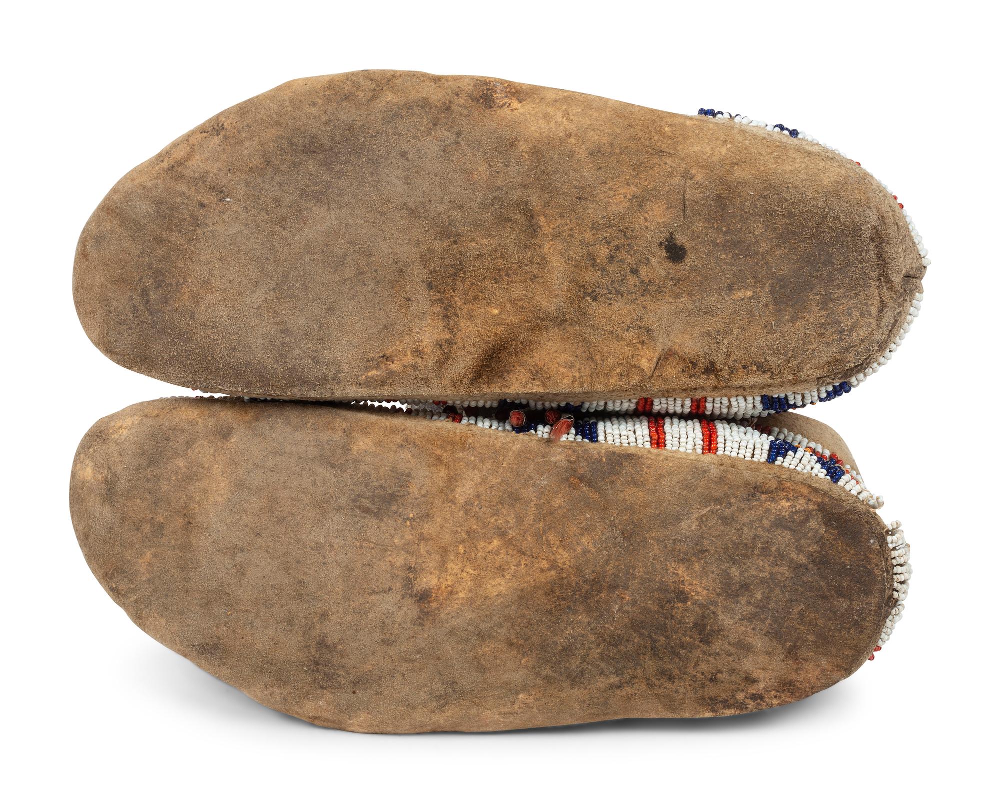 Sioux Beaded Hide Moccasins