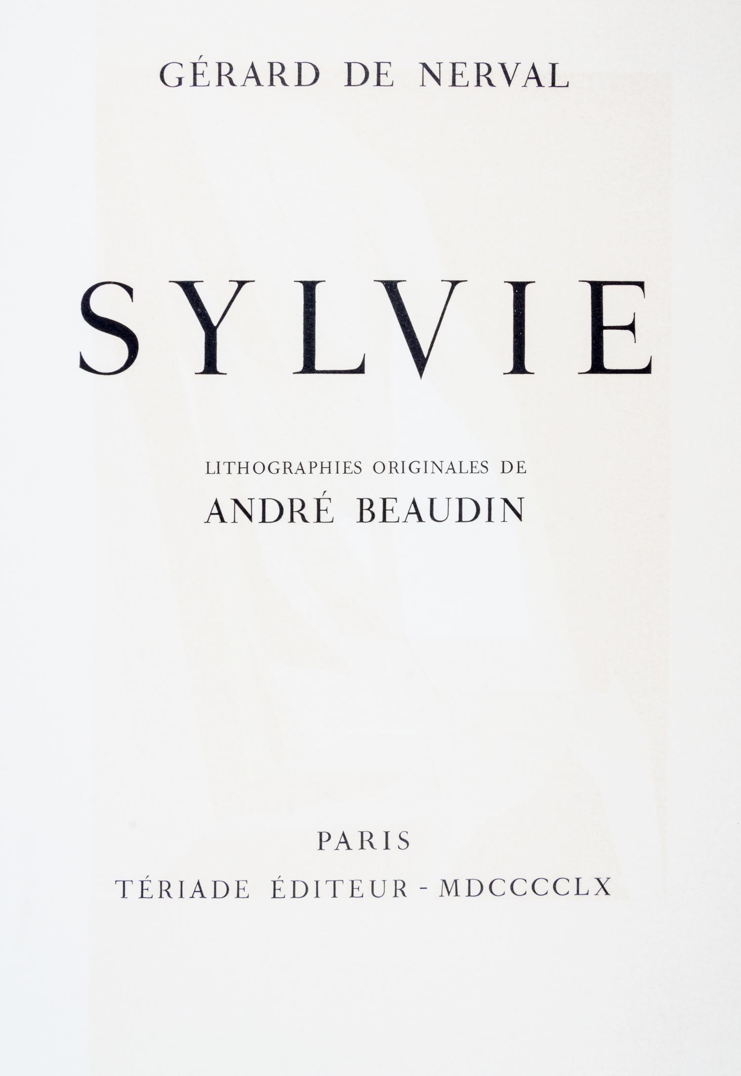 (BEAUDIN, ANDRE) NERVAL, GERARD DE. Sylvie. Paris, 1960. Limited, signed.
