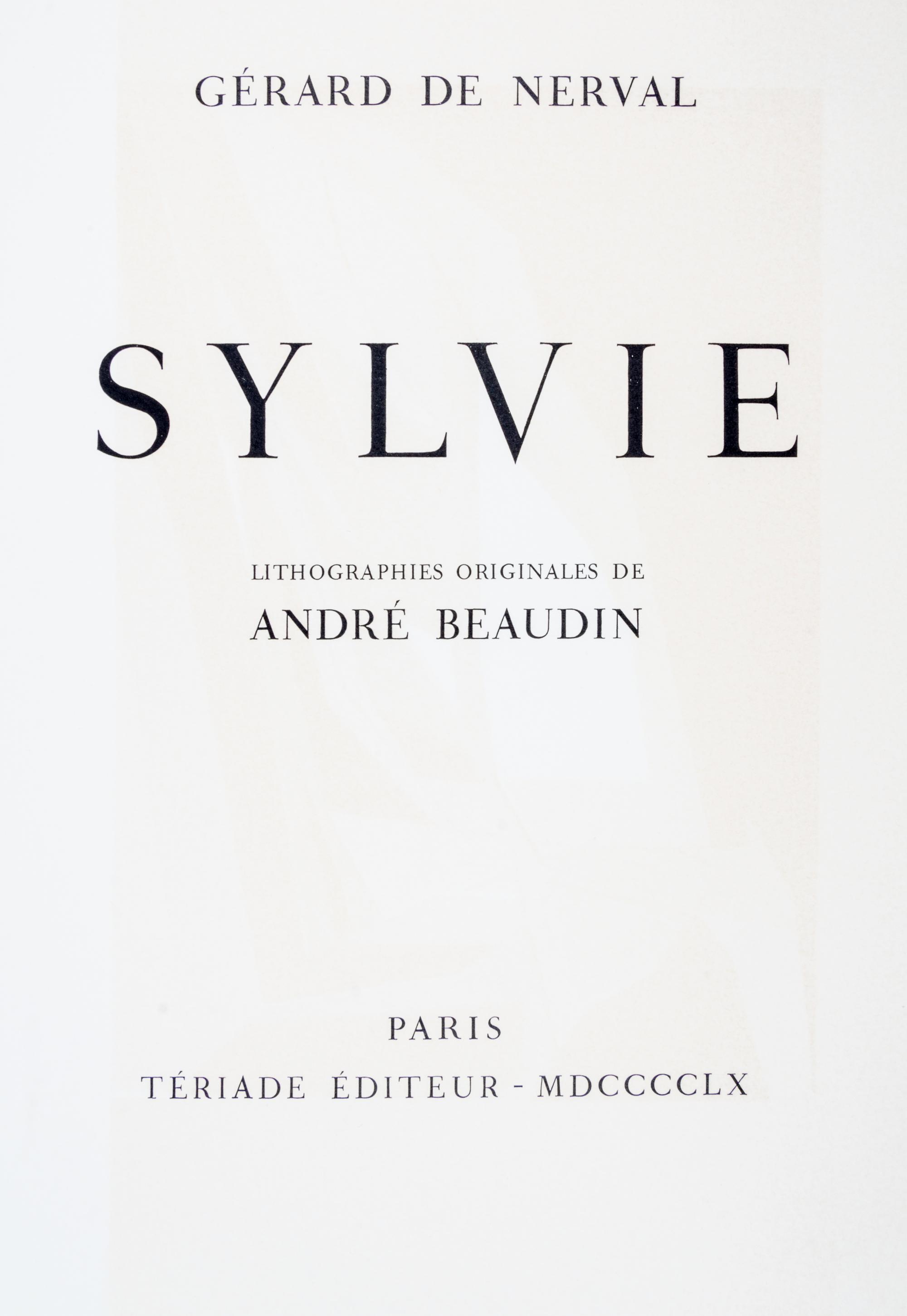 (BEAUDIN, ANDRE) NERVAL, GERARD DE. Sylvie. Paris, 1960. Limited, signed.
