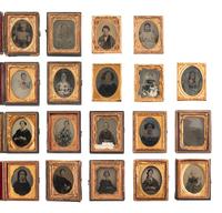 [EARLY PHOTOGRAPHY] 75+ tintypes and ambrotypes of civilians, incl. occupational and outdoor views.
