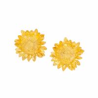Asprey, Yellow Gold Sunflower Earrings