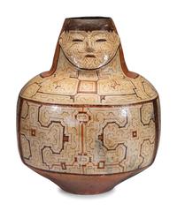 Peruvian Shipibo Figural Pottery Jar