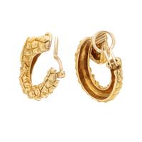 YELLOW GOLD EARCLIPS