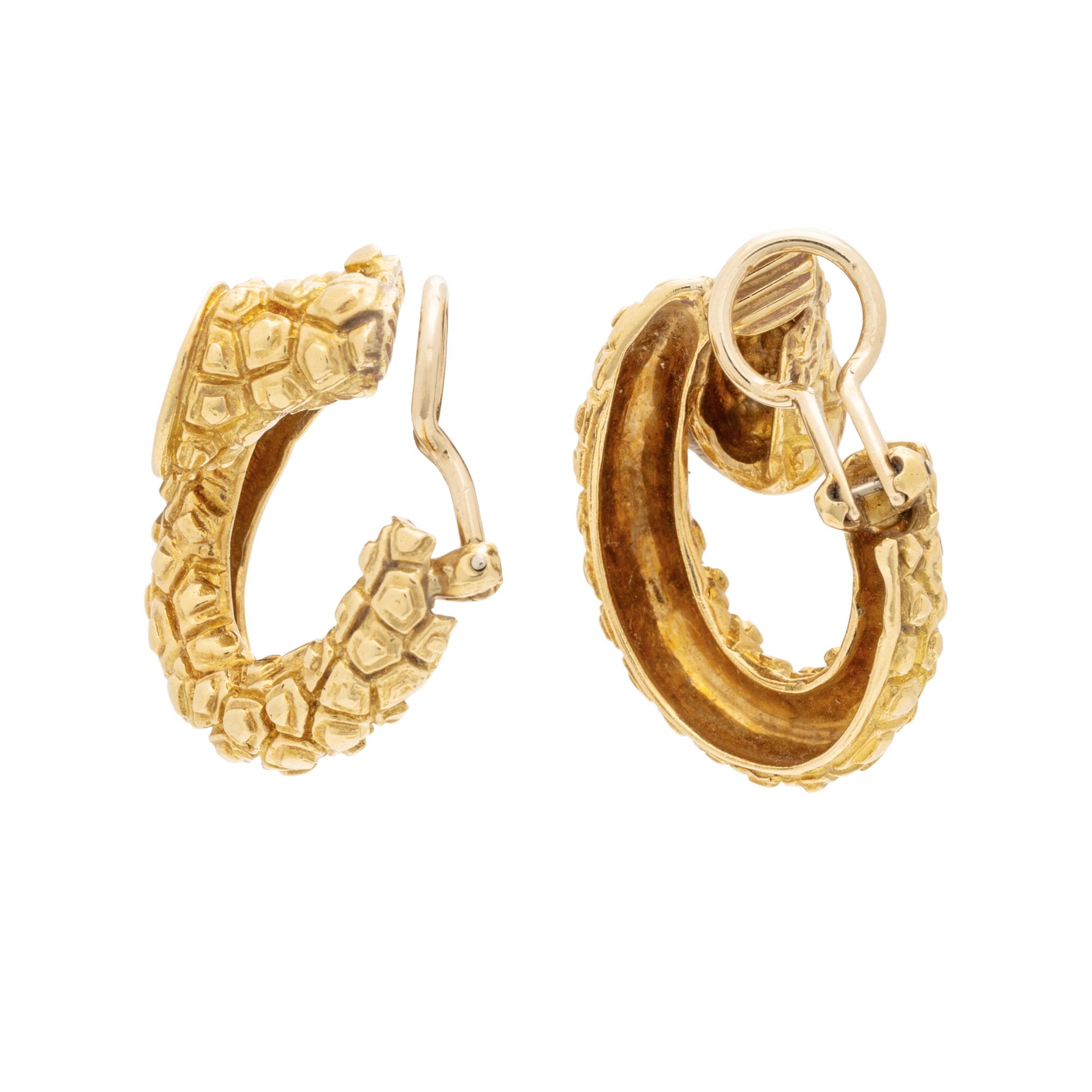 YELLOW GOLD EARCLIPS