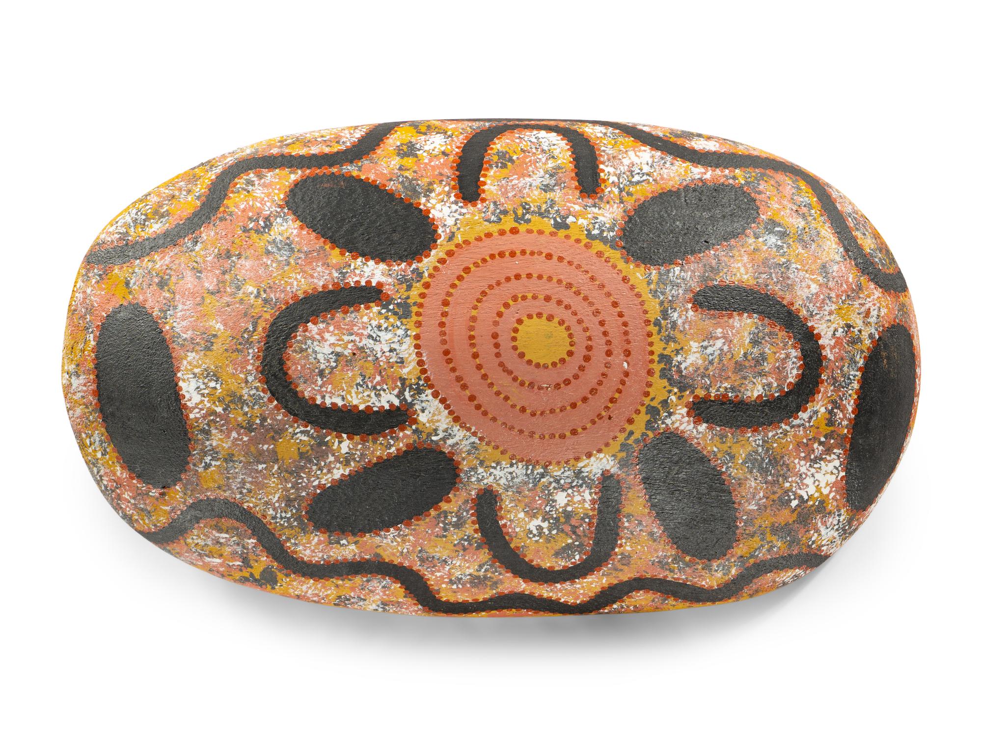 A Gunwinggu Wood Painting by Robyn Ngainmirra