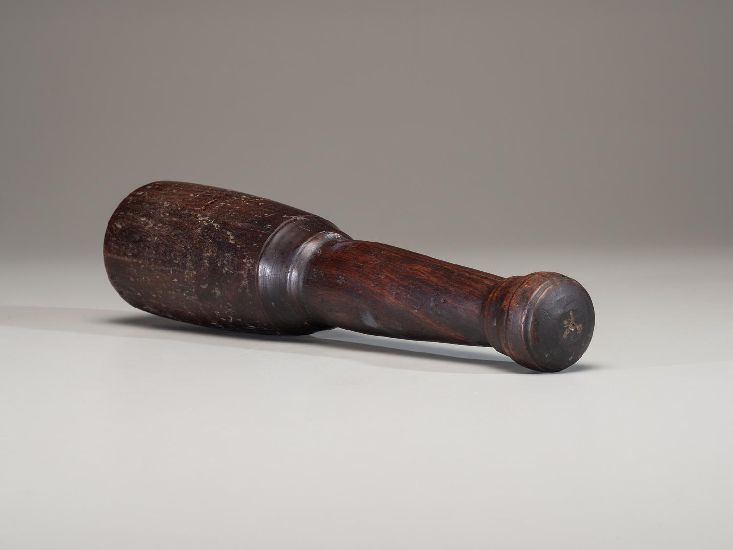 A Lignum Vitae Mortar and Pestle
