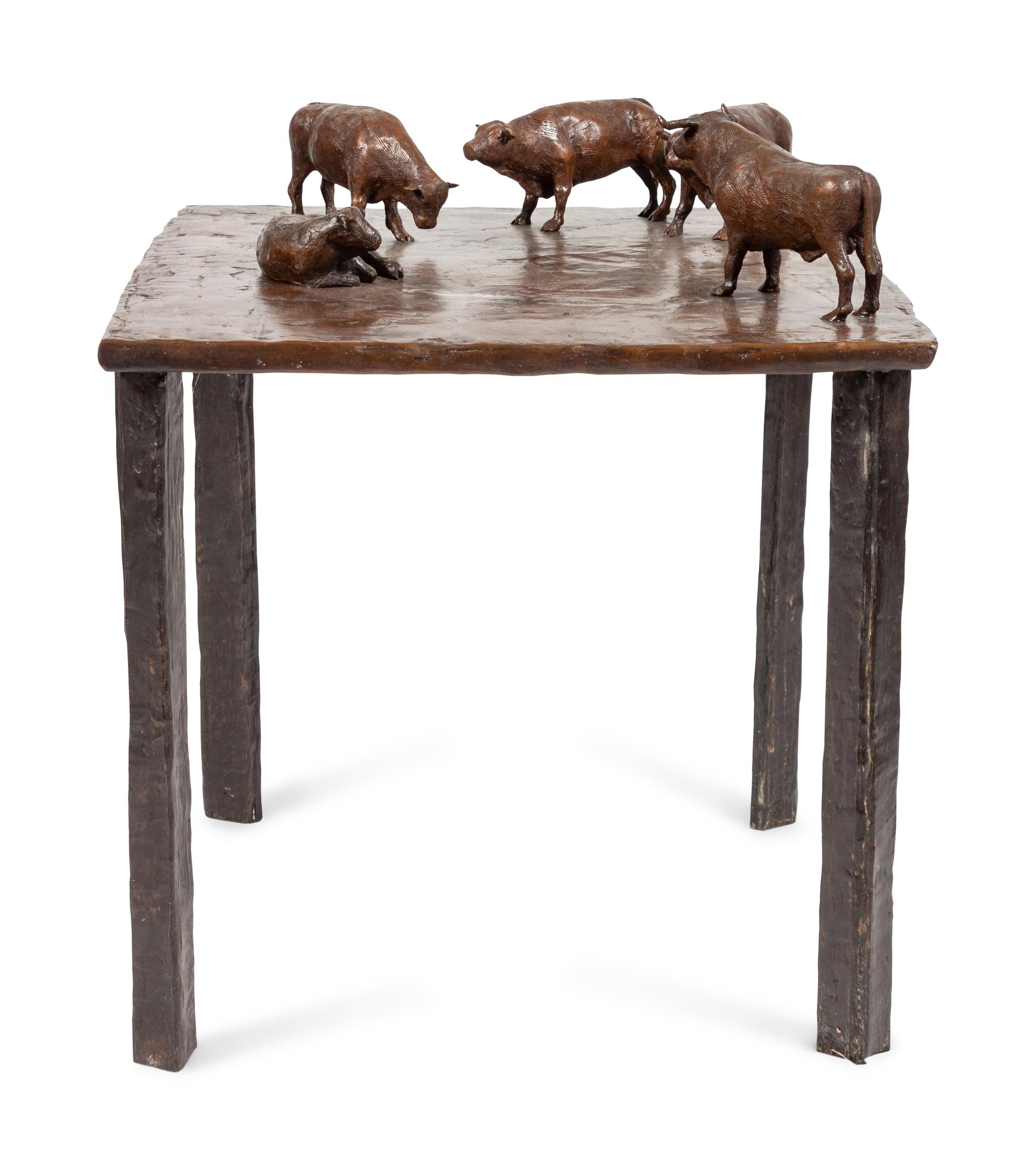 Bronze Cattle Table