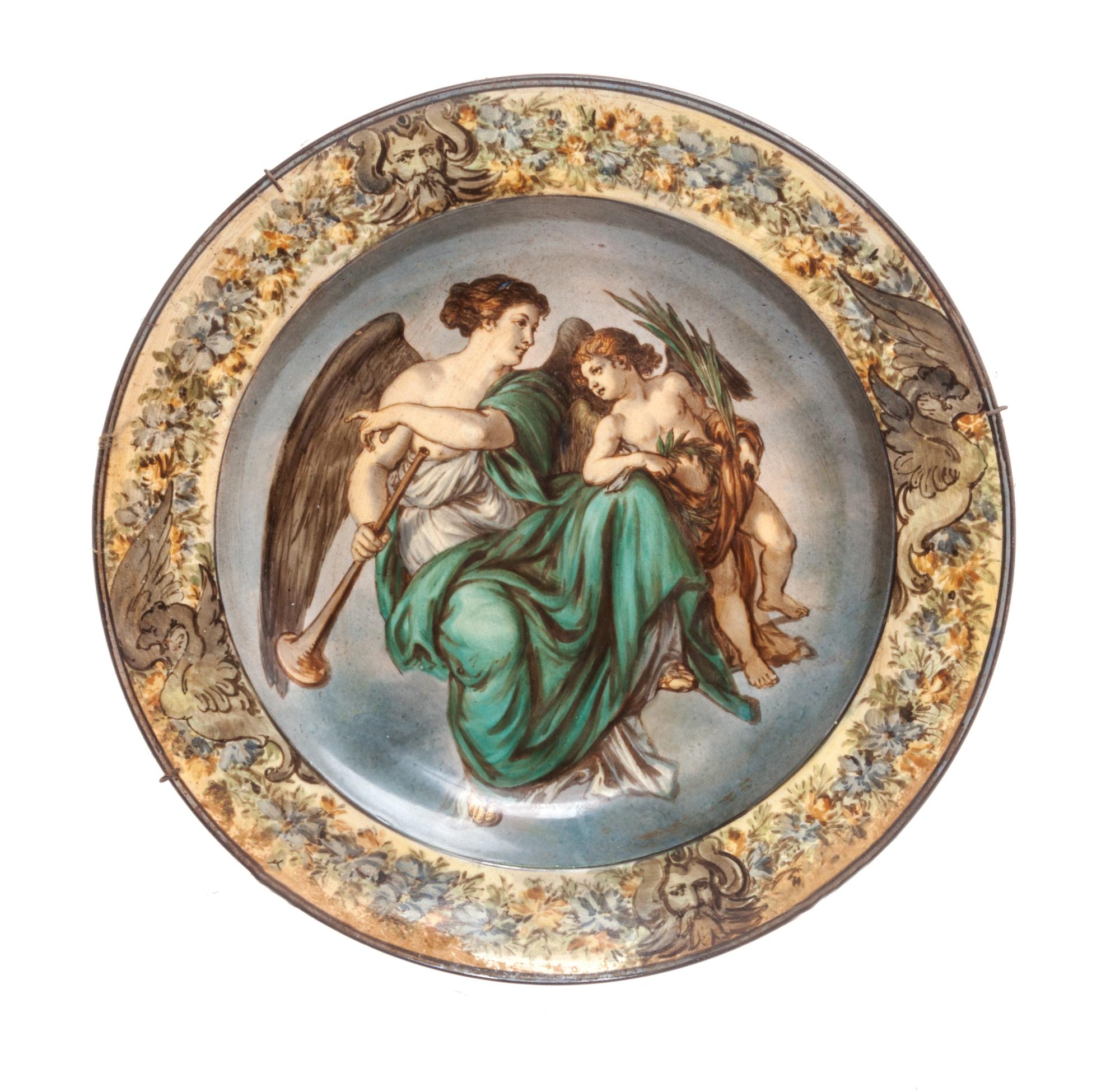 An Italian Ceramic Charger Diameter 15 1/2 inches.