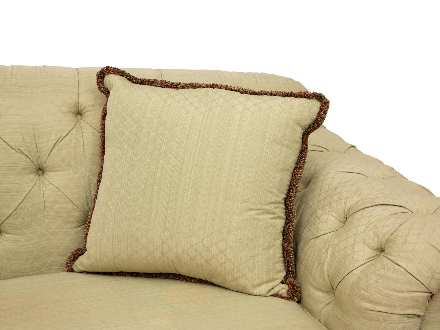 A Button-Tufted Sofa with Scalamandré Upholstery