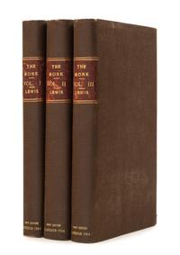LEWIS, Matthew Gregory (1775-1818). The Monk: Romance. London: for J. Bell, 1796. FIRST EDITION, FIRST ISSUE.