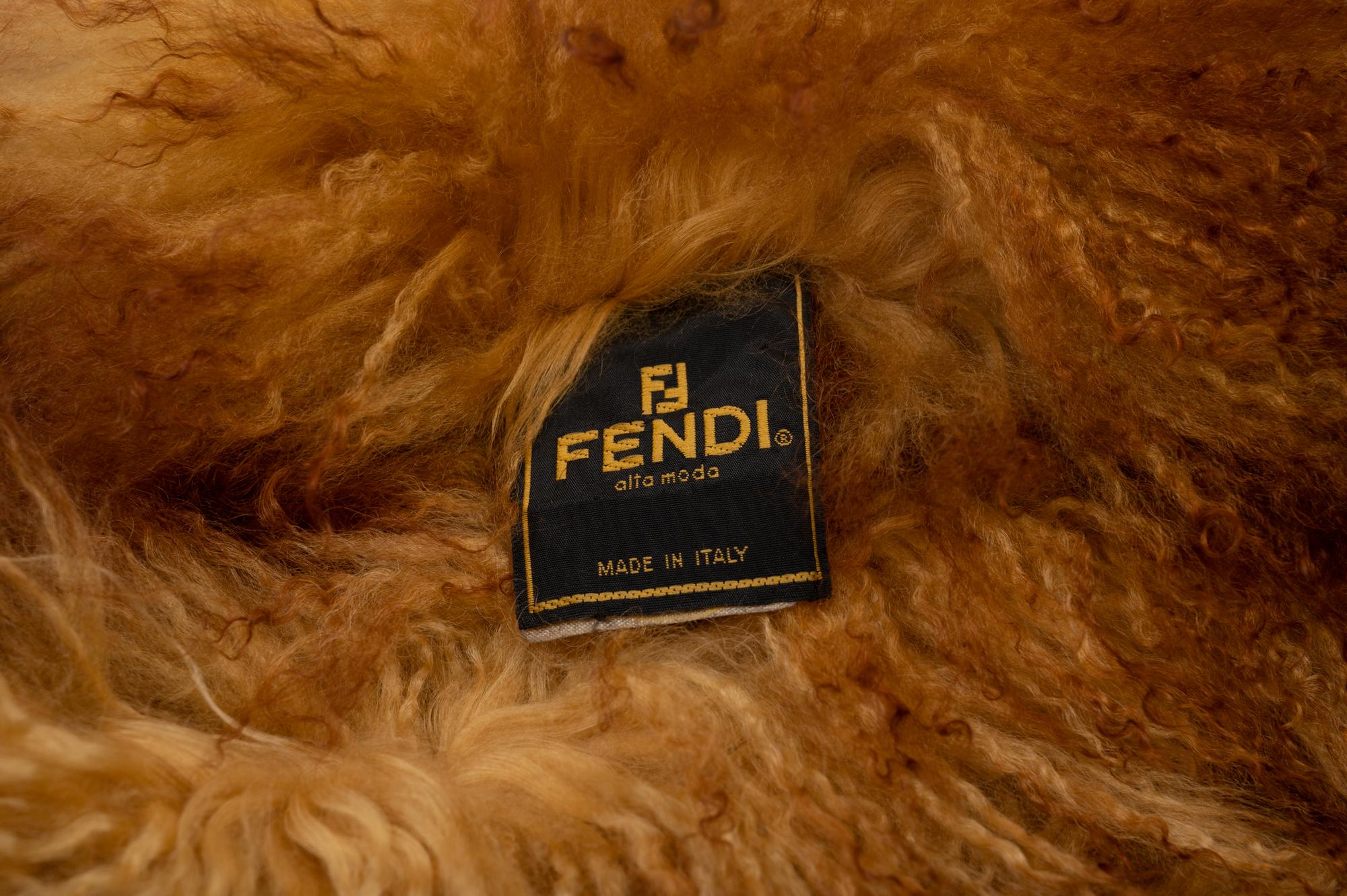 Two Fendi Mongolian Lamb Fur Stoles