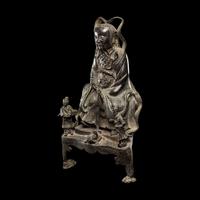 A Chinese Bronze Figure of Taoist Immortal, Zhenwu Dadi, Late Ming/Early Qing Dynasty 明末清初 銅真武大帝