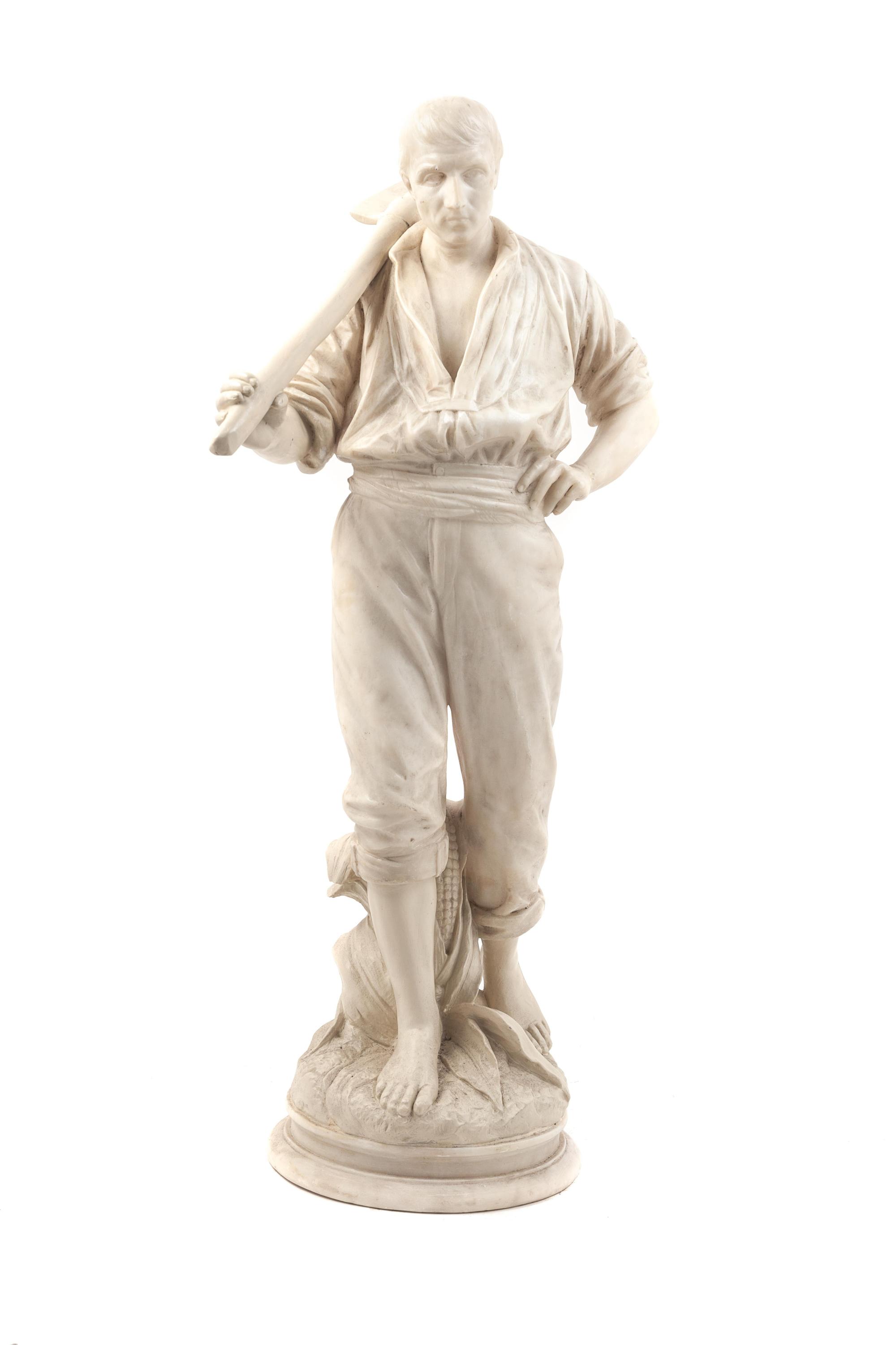 A Continental Alabaster Figure