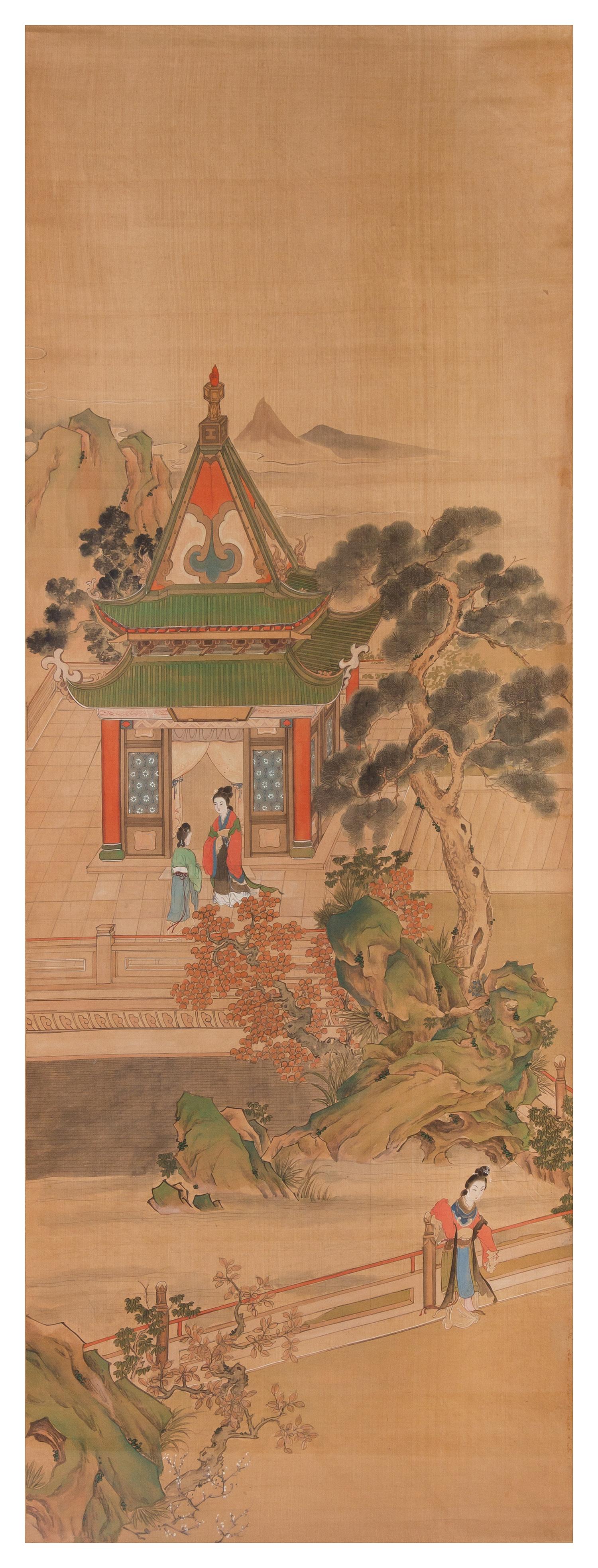 Chang Panshe, (20TH CENTURY), Figures in a Landscape