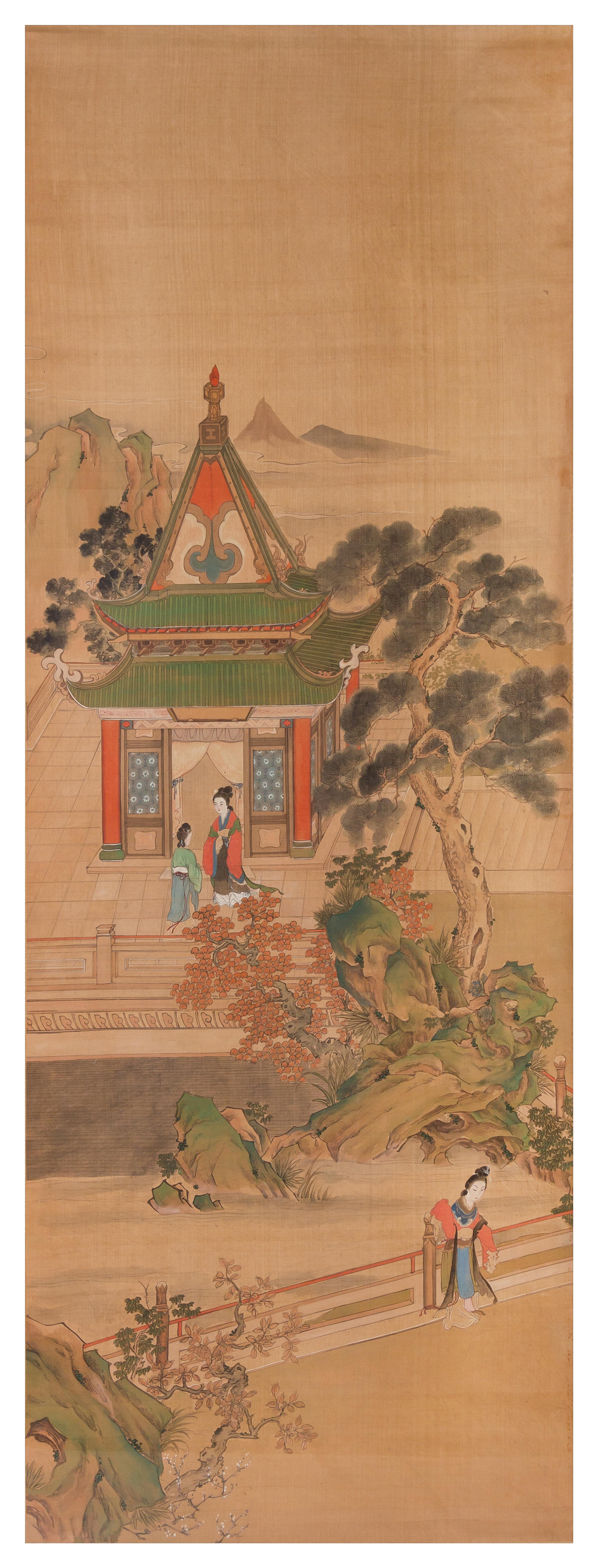 Chang Panshe, (20TH CENTURY), Figures in a Landscape
