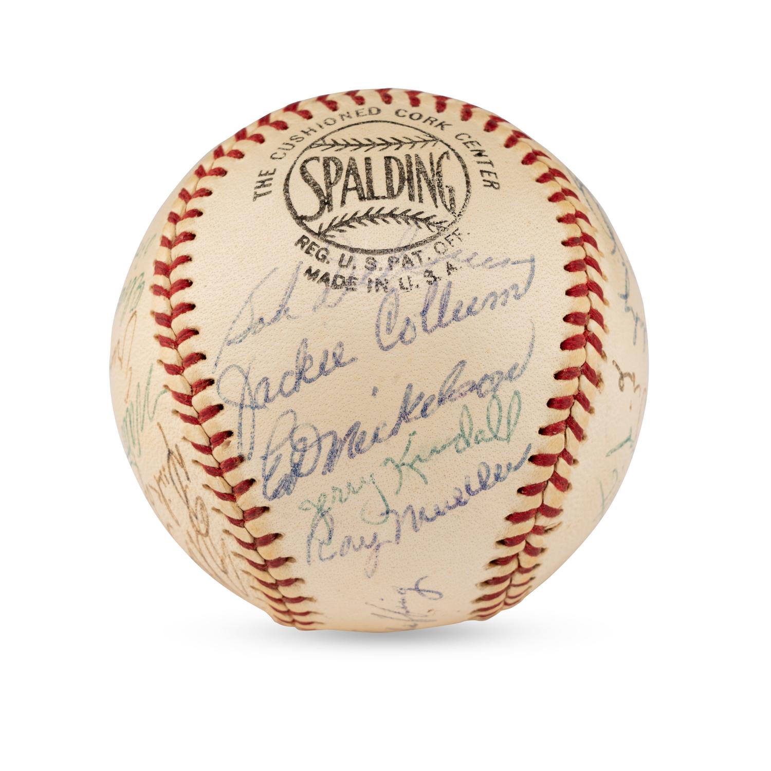 A 1957 Chicago Cubs Team Signed Autograph Baseball (JSA Letter of Authenticity),