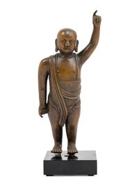 A Sino-Tibetan Bronze Standing Figure of Boy Buddha