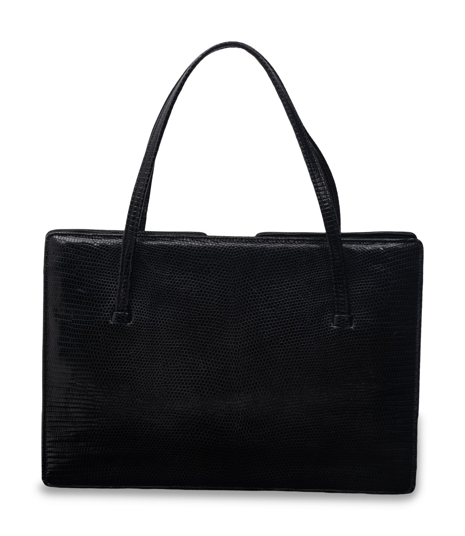 WALLIS SIMPSON, THE DUCHESS OF WINDSOR, NAVY LIZARD HANDBAG