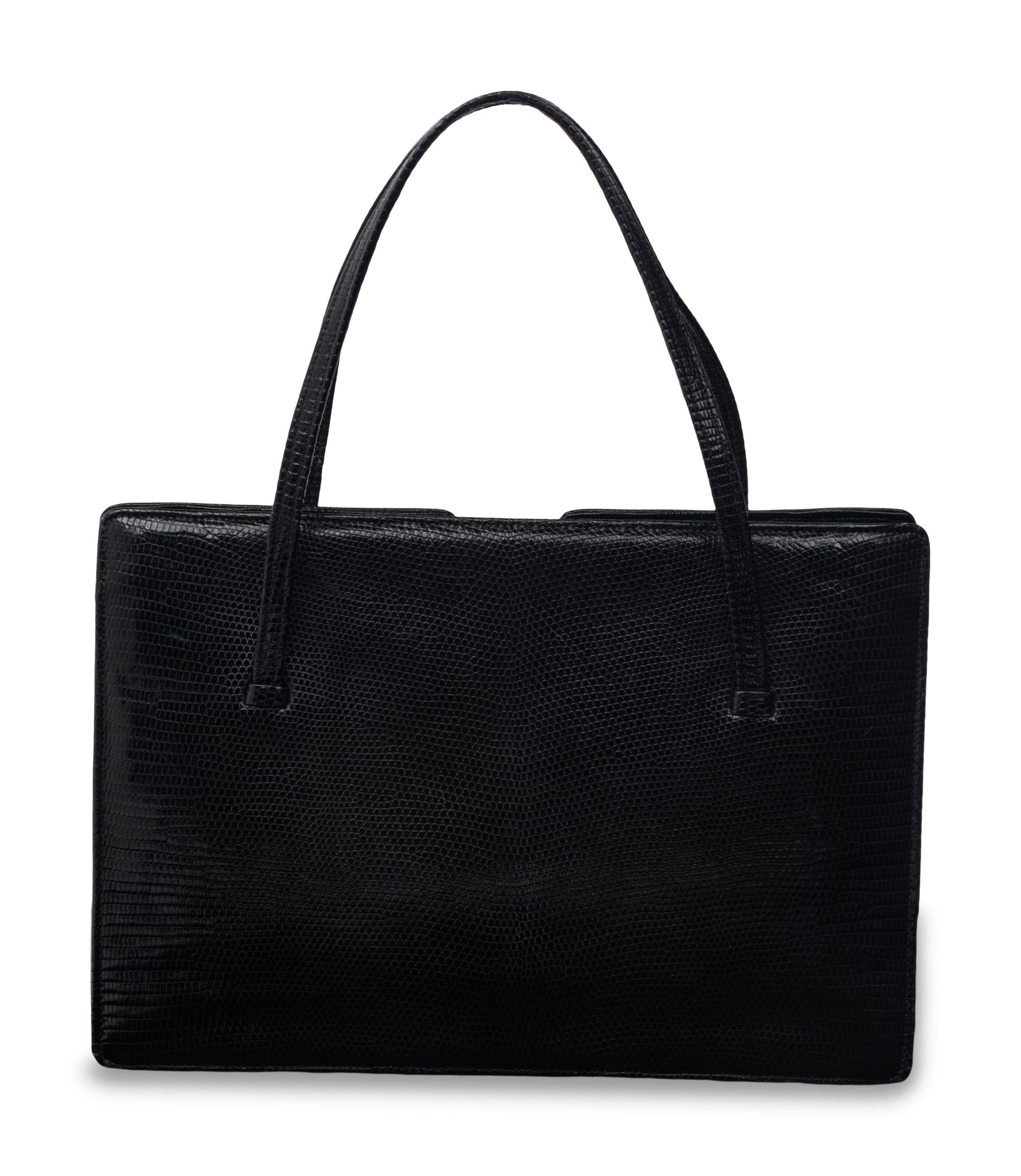 WALLIS SIMPSON, THE DUCHESS OF WINDSOR, NAVY LIZARD HANDBAG