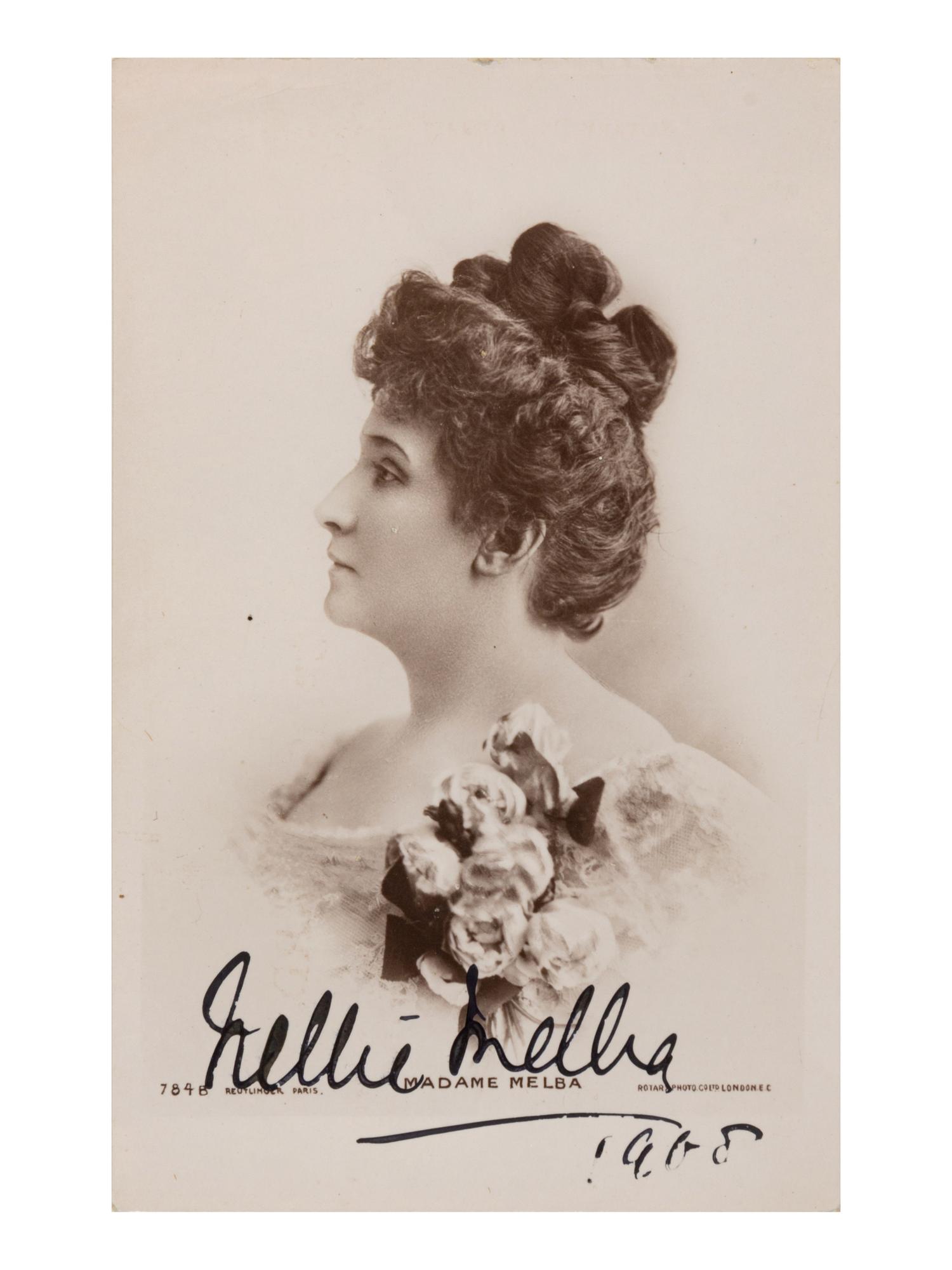 [20TH-CENTURY OPERA SINGERS]. A group of signed 6 photographs or photographic postcards of opera singers from the 1900s, comprising images of: