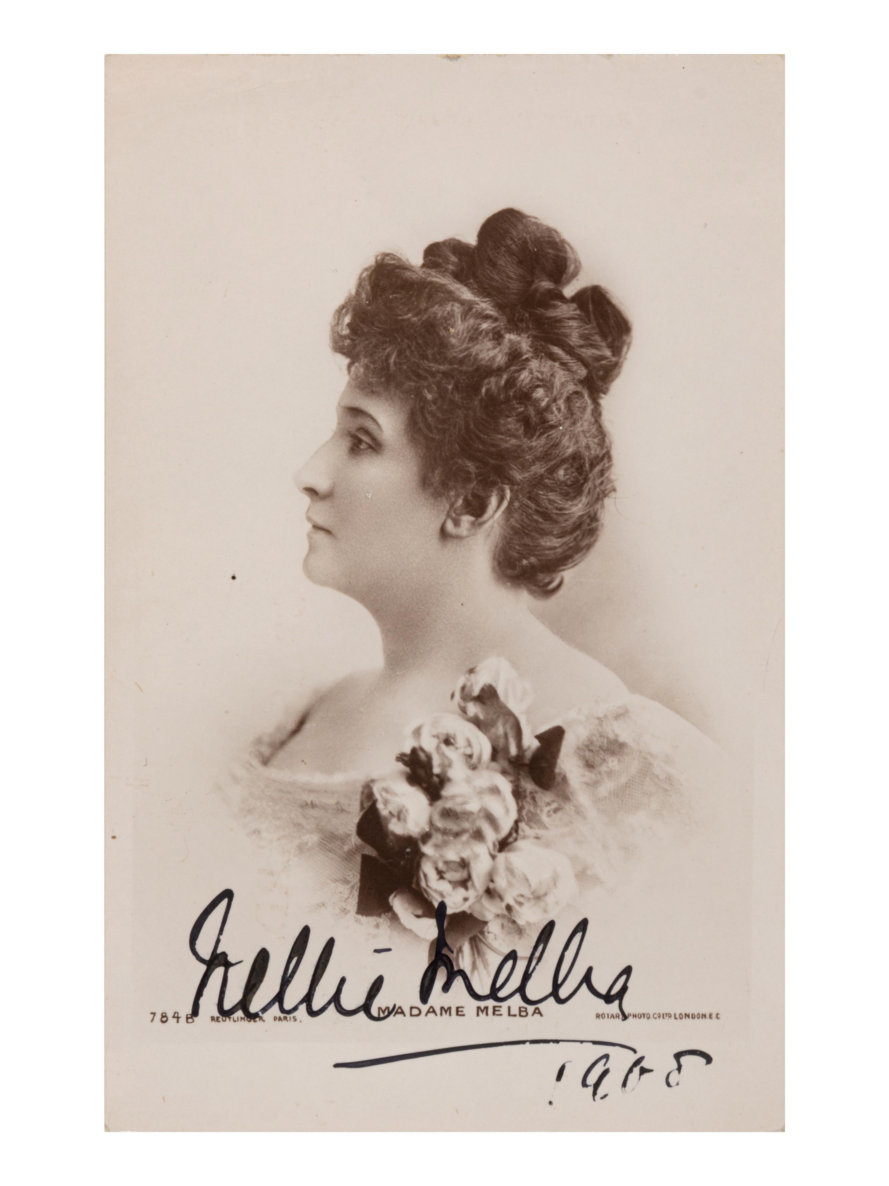 [20TH-CENTURY OPERA SINGERS]. A group of signed 6 photographs or photographic postcards of opera singers from the 1900s, comprising images of: