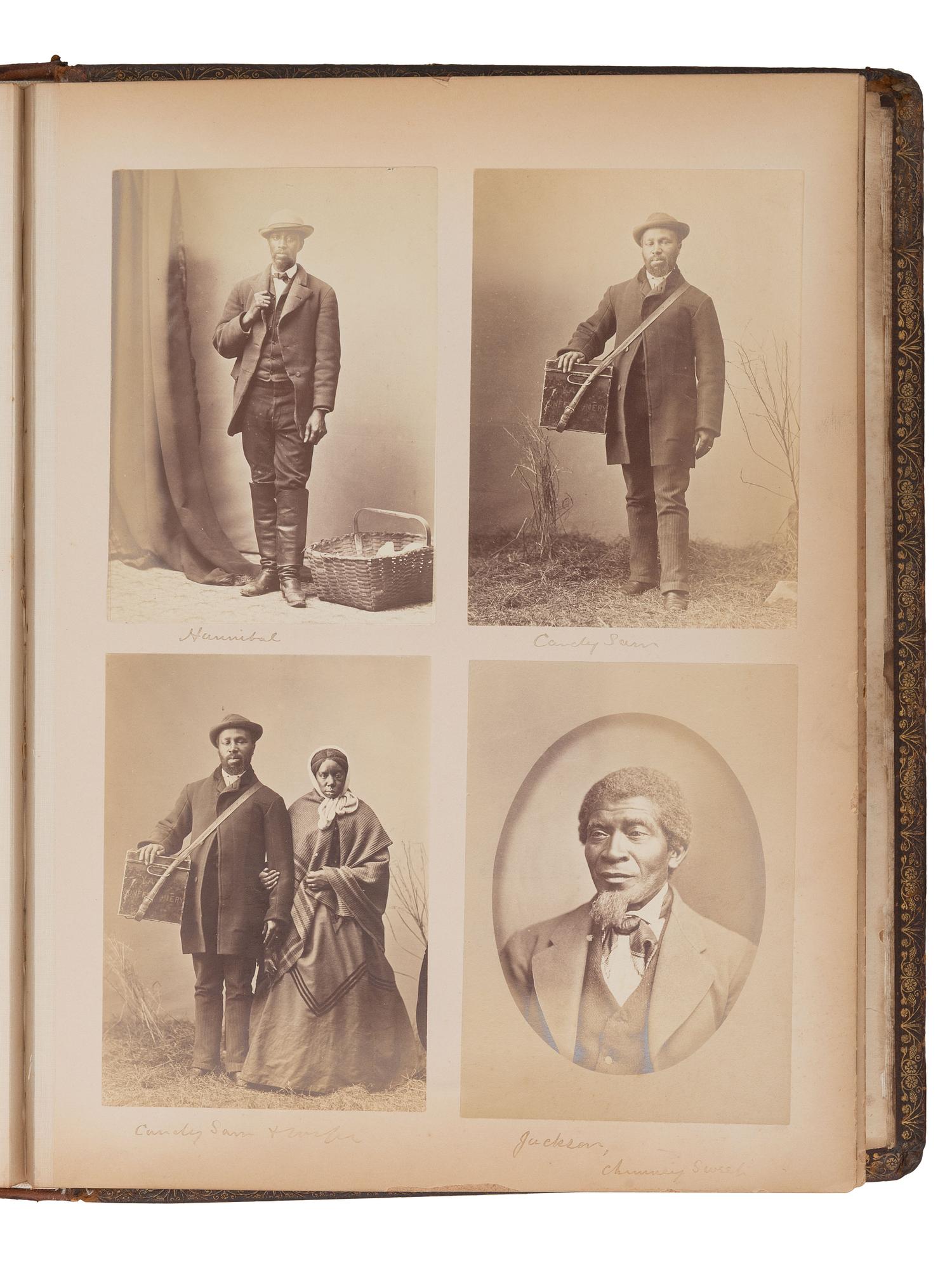 [EARLY PHOTOGRAPHY - AFRICAN AMERICANA]. Yale College, 1872 . Album containing photographs of faculty, students, and staff, highlighted by 5 portraits of African American subjects.