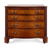 A George III Style Mahogany Serpentine-Front Chest of Drawers