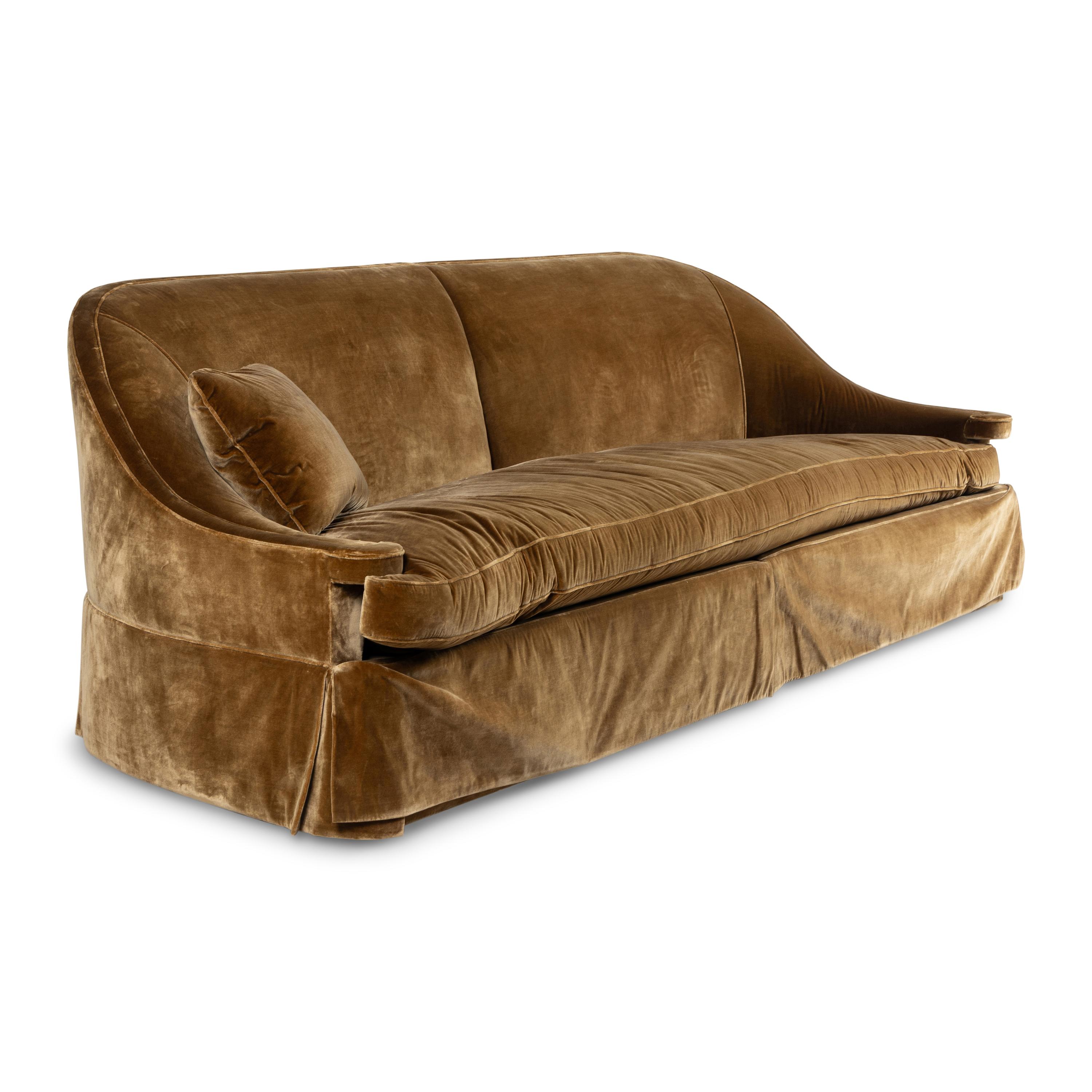 A Michael Taylor Velvet Upholstered Sofa
