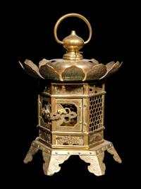 Six Japanese Metal Lanterns