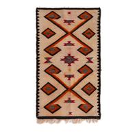 Hopi Pottery Jar and Navajo Regional Weaving / Rug