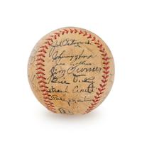 A 1951 World Series Champion New York Yankees Team Signed Autograph Baseball (Beckett Authentication Services) - 27 Signatures