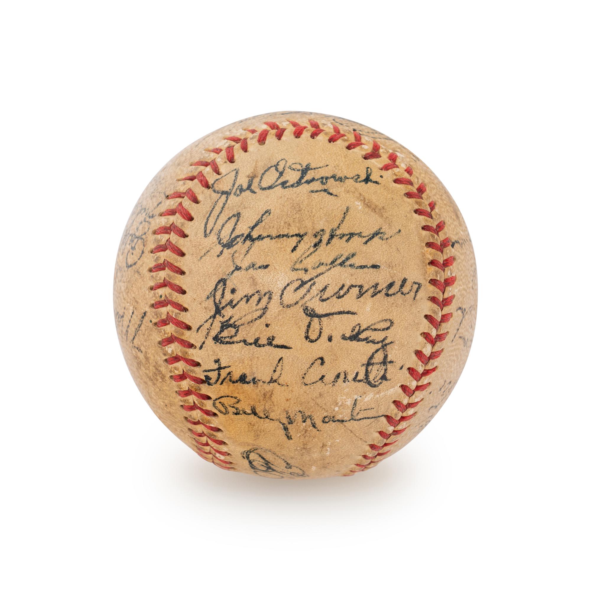 A 1951 World Series Champion New York Yankees Team Signed Autograph Baseball (Beckett Authentication Services) - 27 Signatures