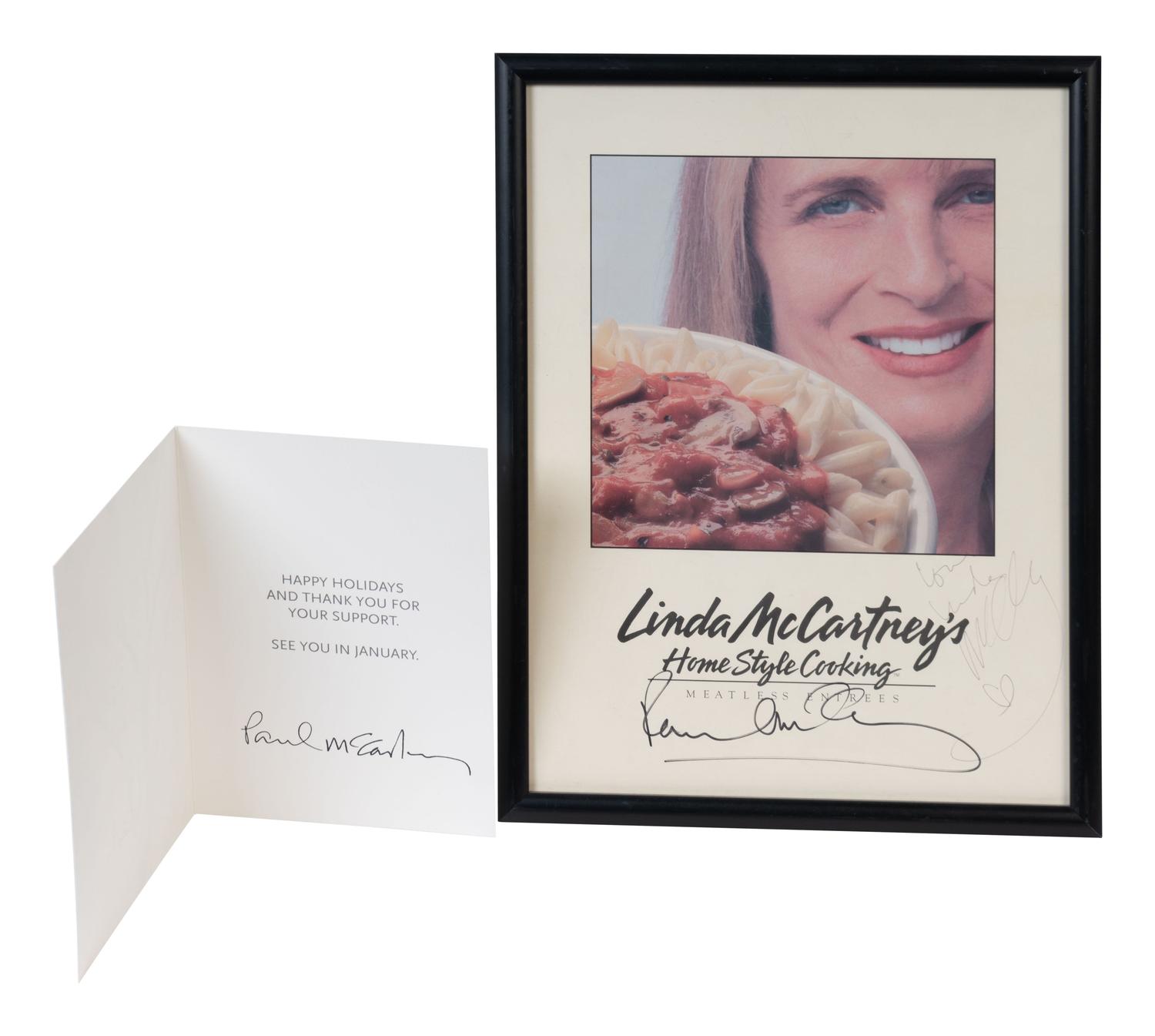 (Celebrity) MCCARTNEY, Paul (1942) and Linda McCartney (1941-1998). “Linda McCartney’s Home Style Meatless Entrees.”