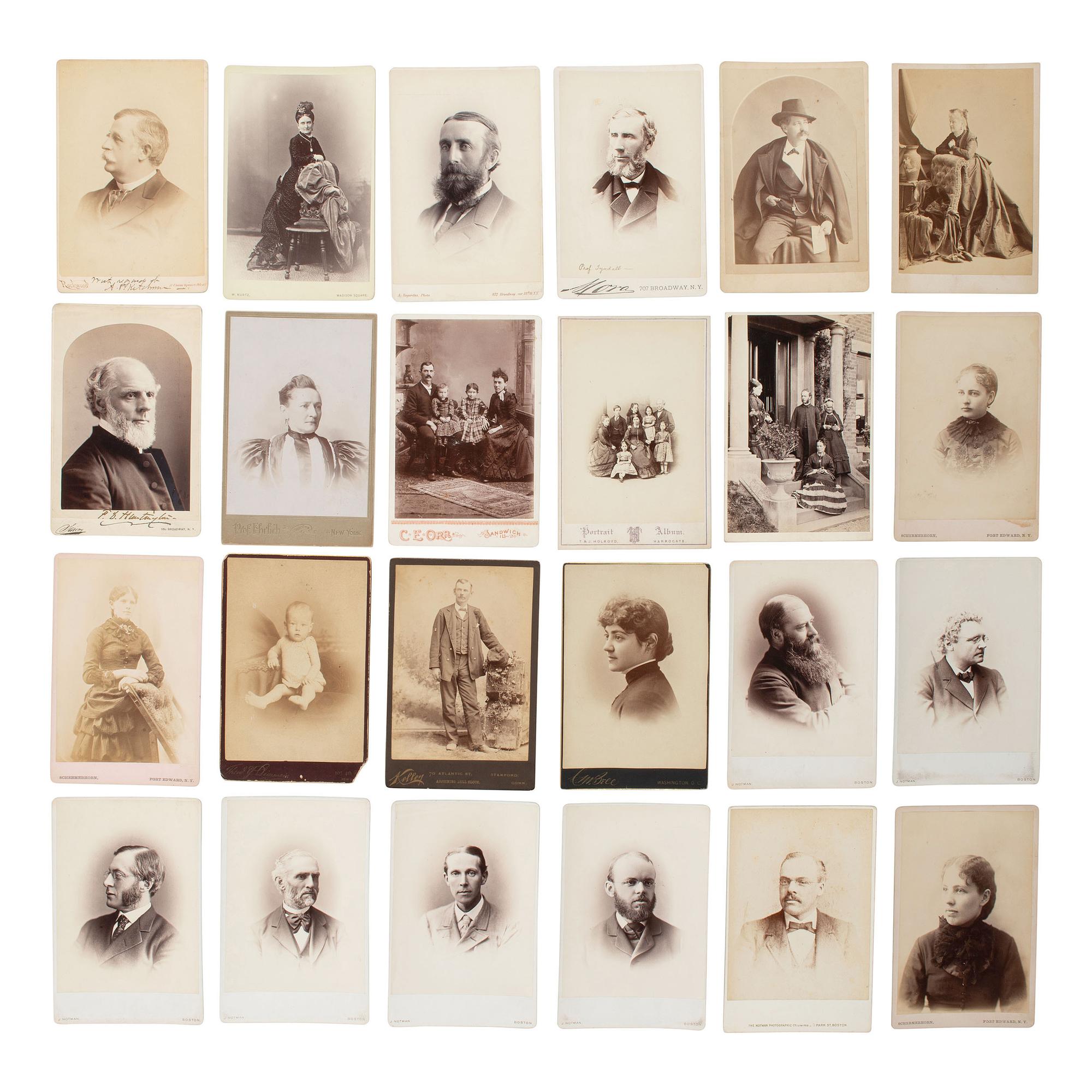 [Early Photography] Group of 115 Cabinet Cards by Brady and Bell