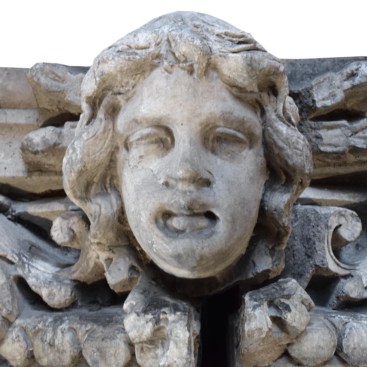 A Terra Cotta Capital from the Granada Theatre, Chicago, IL. 50" W x 33" D x 24" H — United States, Circa 1926