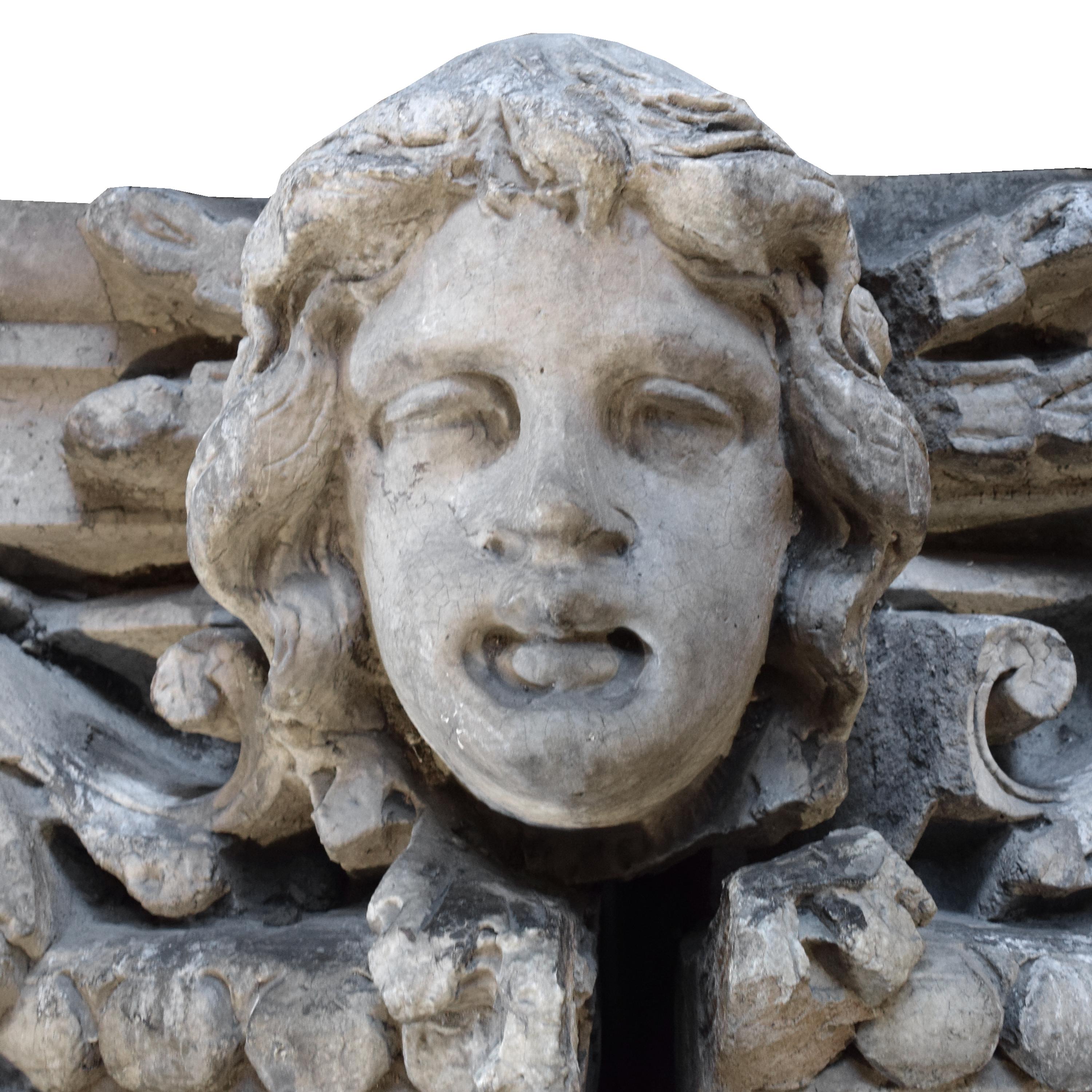 A Terra Cotta Capital from the Granada Theatre, Chicago, IL. 50" W x 33" D x 24" H — United States, Circa 1926