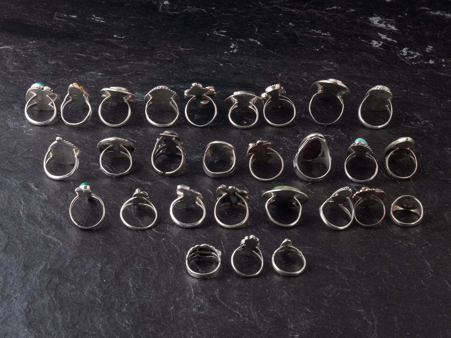 Navajo, Zuni, Mexican, and Southwestern-style Rings