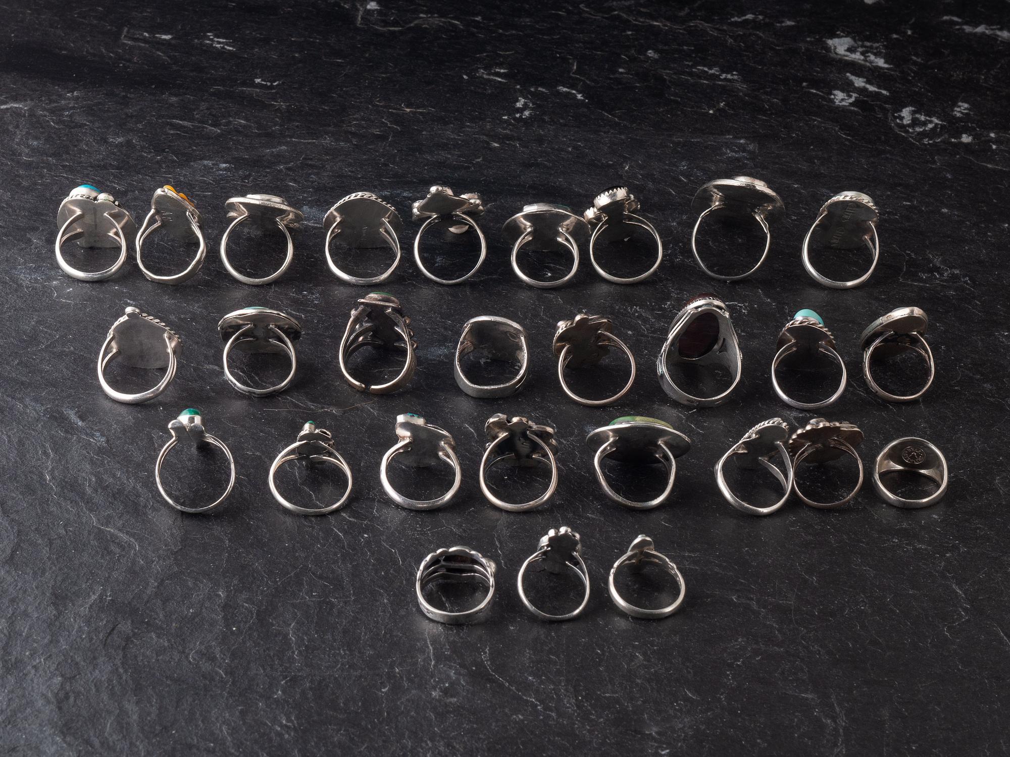 Navajo, Zuni, Mexican, and Southwestern-style Rings