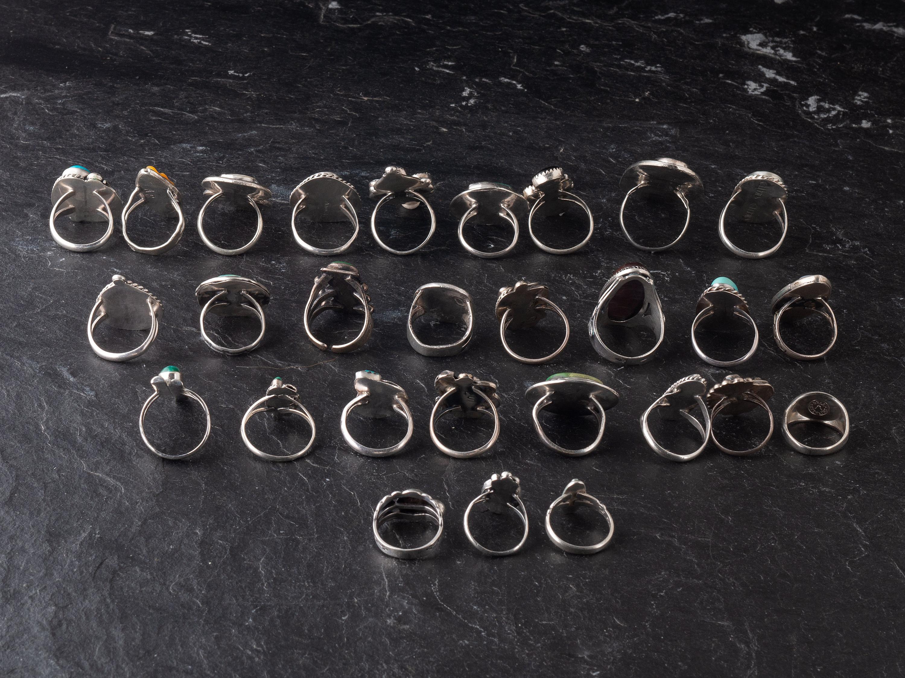 Navajo, Zuni, Mexican, and Southwestern-style Rings