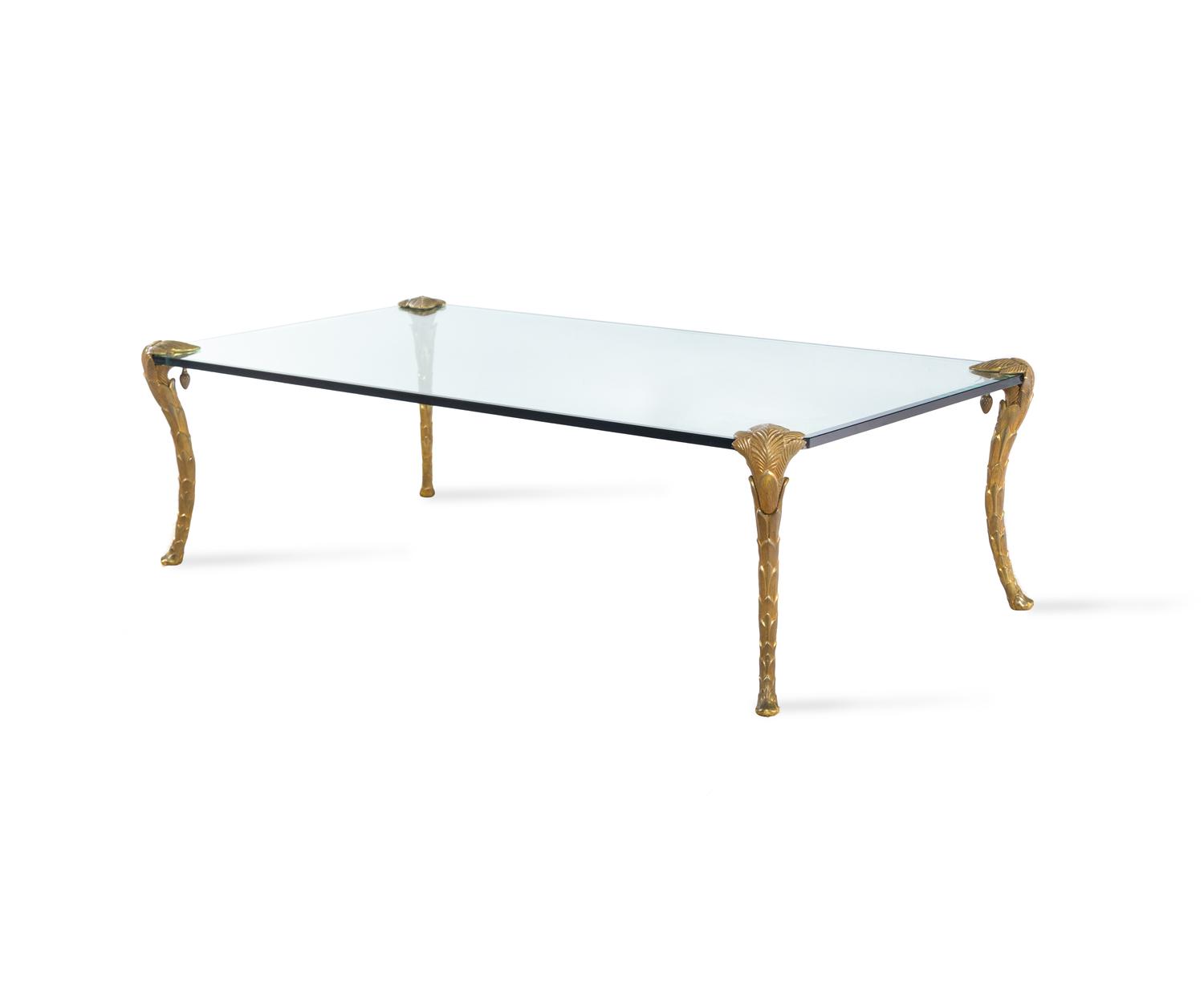 A P. E. Guerin Gilt Bronze and Glass Cocktail Table