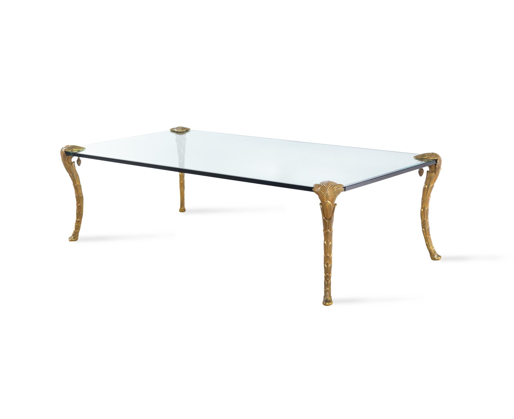 A P. E. Guerin Gilt Bronze and Glass Cocktail Table