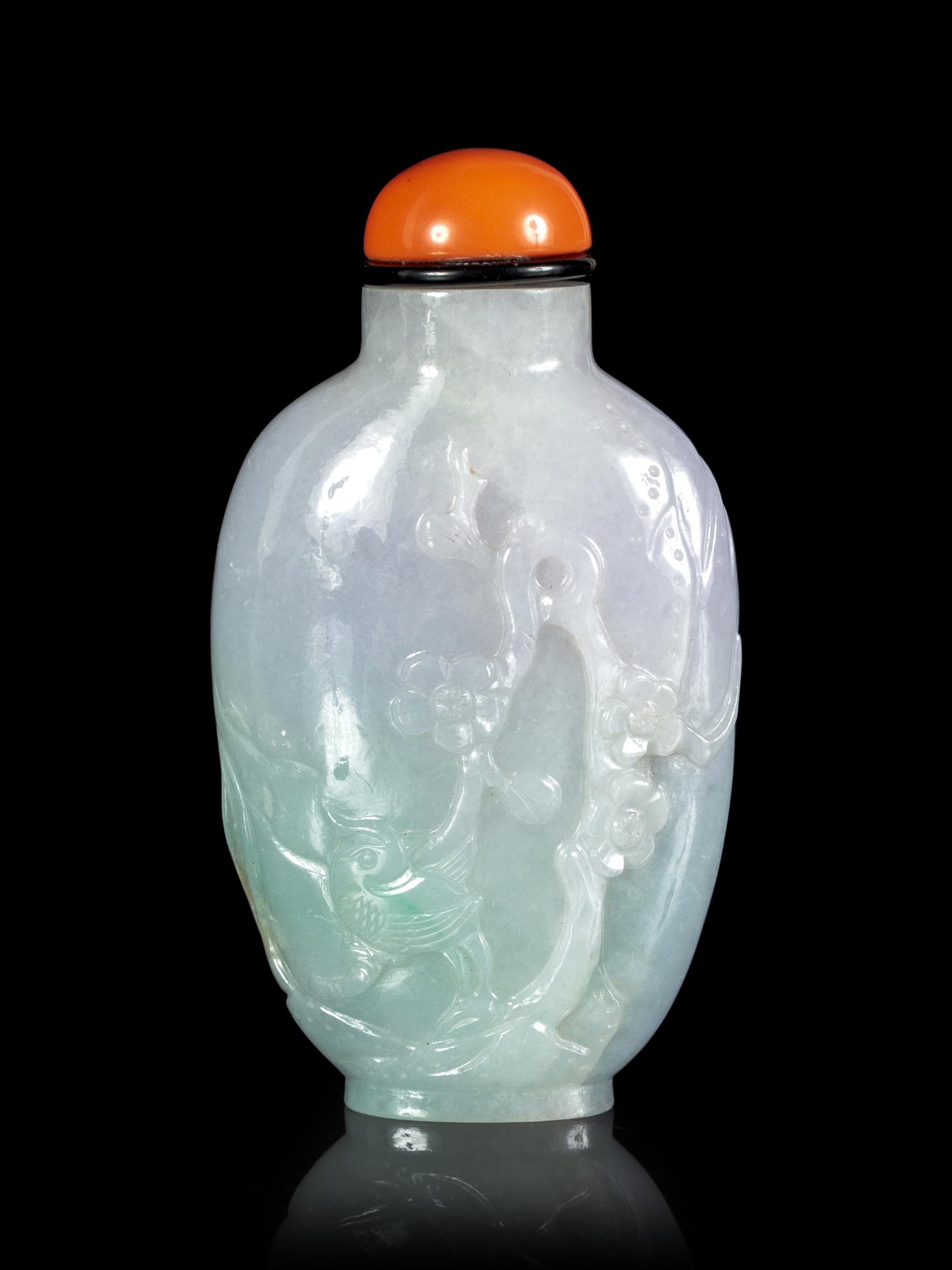 An Apple Green Jadeite Snuff Bottle