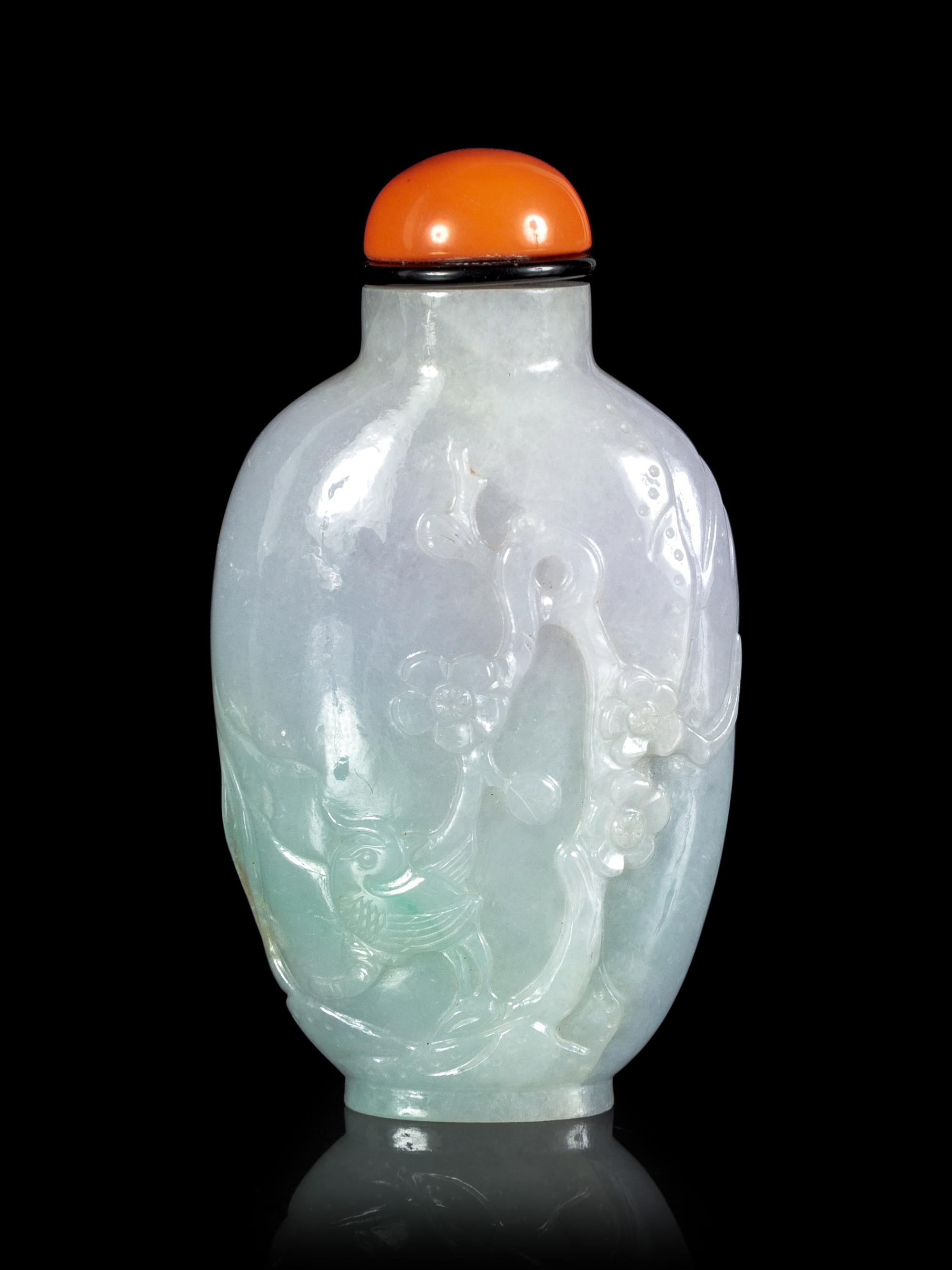 An Apple Green Jadeite Snuff Bottle