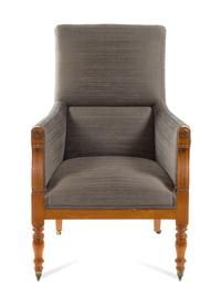 An Italian Fruitwood Bergere Height 39 1/2 x width 26 x depth 27 inches. — CIRCA 1840