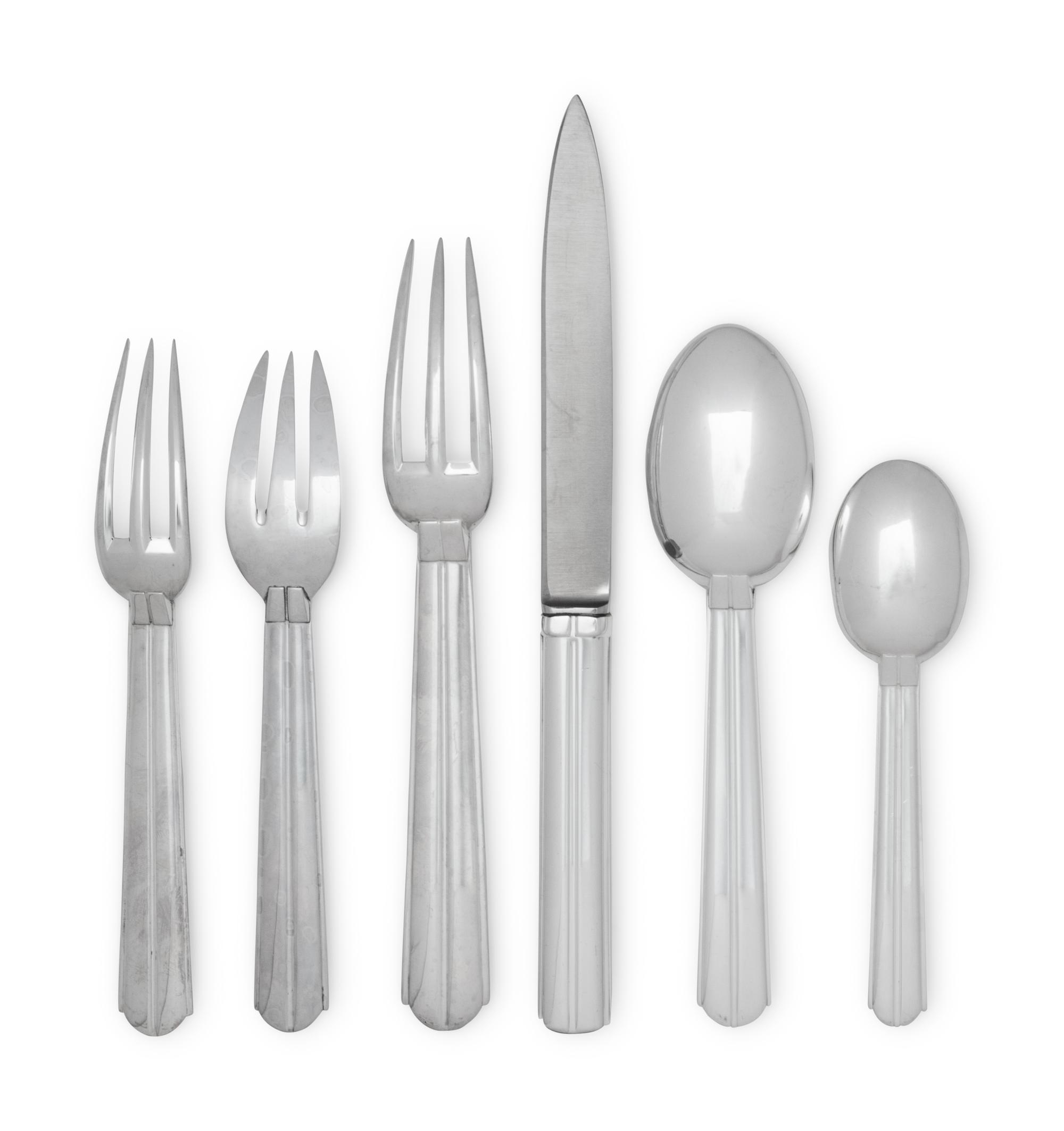 A Puiforcat Chantaco Silver-Plate Flatware Service