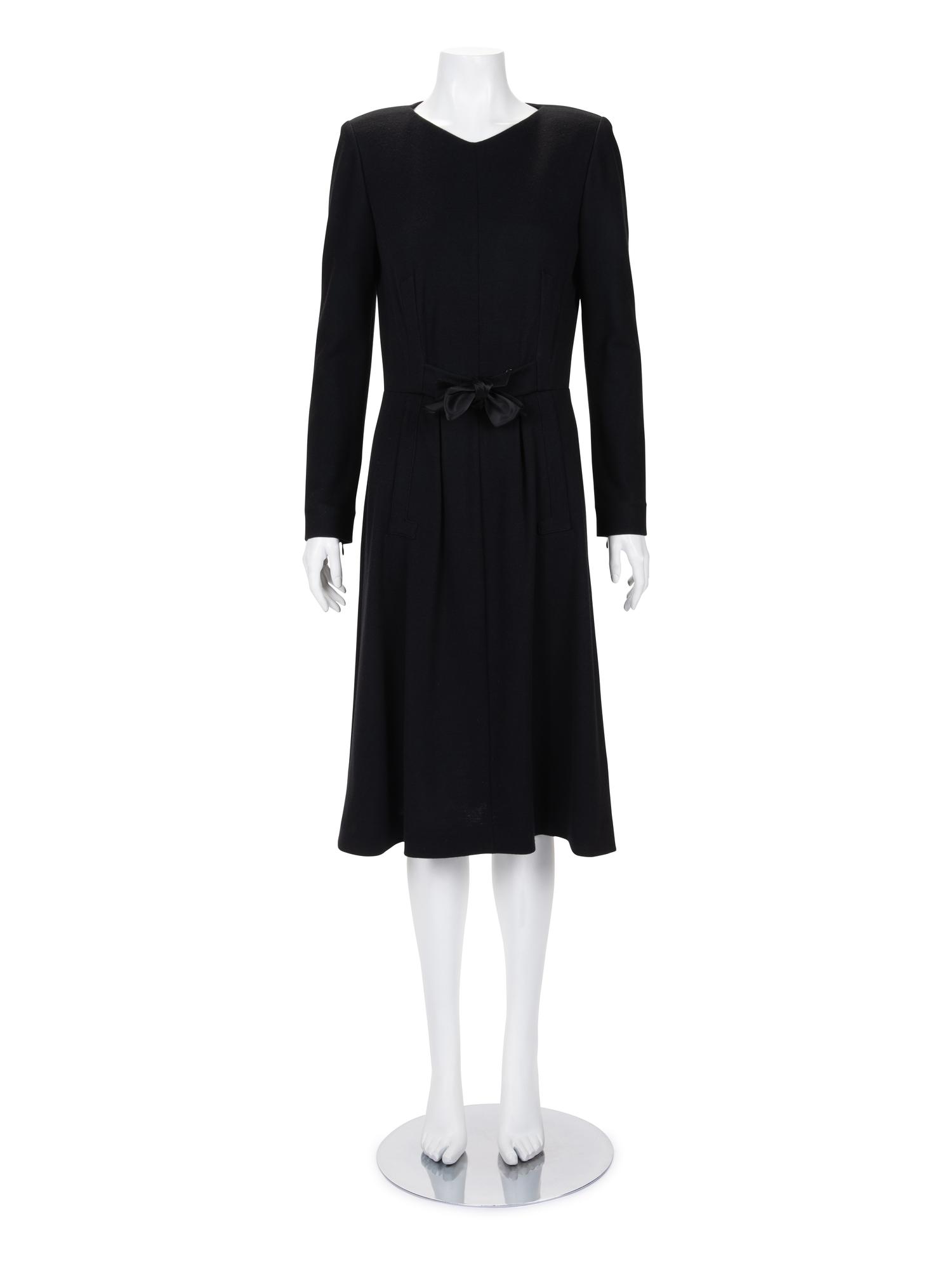 Hermès Wool Knit Dress with Tie Waist, 1980-90s