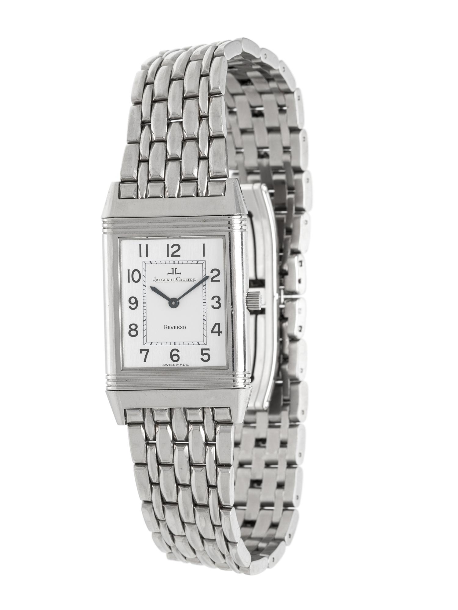 JAEGER-LeCOULTRE, STAINLESS STEEL REF. 250.8.86 'REVERSO' WRISTWATCH